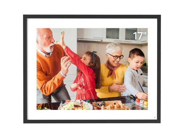 Cozyla 17" HD Wi-Fi Touchscreen Digital Picture Frame, Black with White Mat