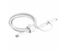 Belkin 60W 2-in-1 USB-C to USB-C and Lightning Cable - 480 Mbps - Braided - M/M