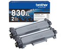 Brother Genuine TN830XL2PK Black High Yield Printer Toner Cartridge 2-Pack