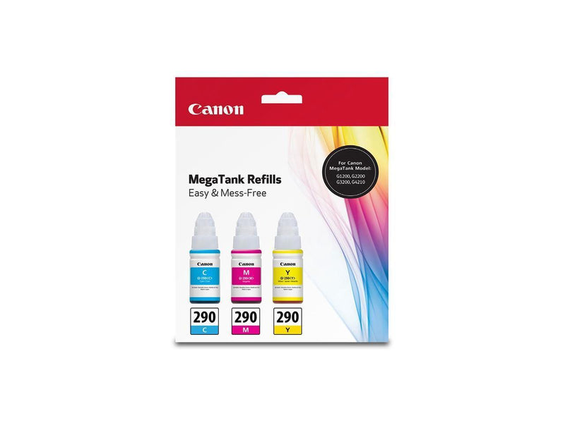Canon GI-290 Cyan/Magenta/Yellow Ink Bottle Value Pack