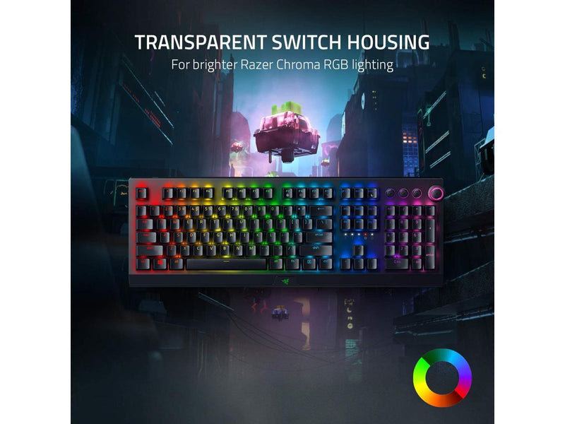 Razer BlackWidow V3 Pro Mechanical Wireless Gaming Keyboard: Green Mechanical