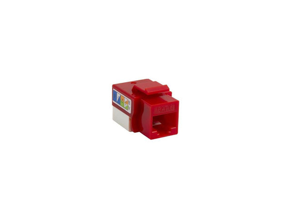 4XEM Cat6 110 Style Punch Down Keystone Jack 90 Degree - Red