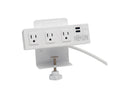Tripp Lite 3-Outlet Surge Protector Power Strip w/ 2-Port USB Charging White - 3