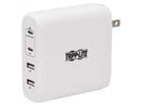 Tripp Lite USB C Wall Charger 4Port Compact 100W PD3.0 White U280W04100C2G