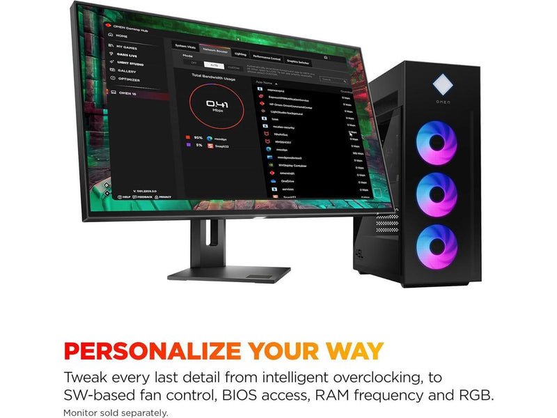 HP OMEN 45L Gaming Desktop, Intel Core Ultra 7 265K, 32GB RAM, 2TB SSD, RTX