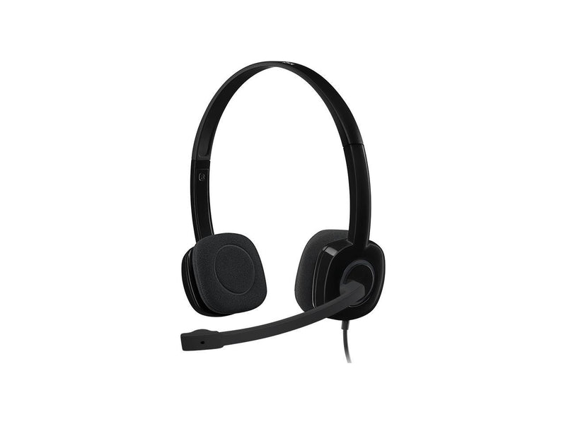 Logitech 981-000587 3.5 mm Analog Stereo Headset H151 with Boom Microphone
