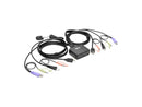 Tripp Lite 2-Port KVM Switch w/ HDMI USB Audio Cables Peripheral Sharing