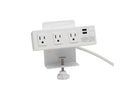 Tripp Lite 3-Outlet Surge Protector Power Strip w/ 2-Port USB Charging White - 3