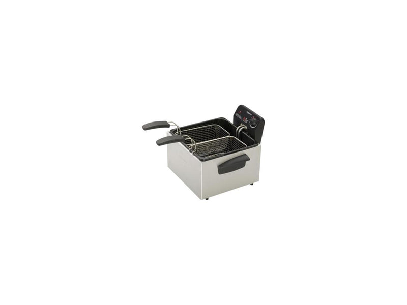 PRESTO 05466 Dual Basket ProFry Immersion Element Deep Fryer,  Stainless Steel