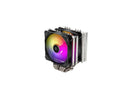 Dual tower CPU cooler with 6 heat-pipes and dual 120mm ARGB fans
