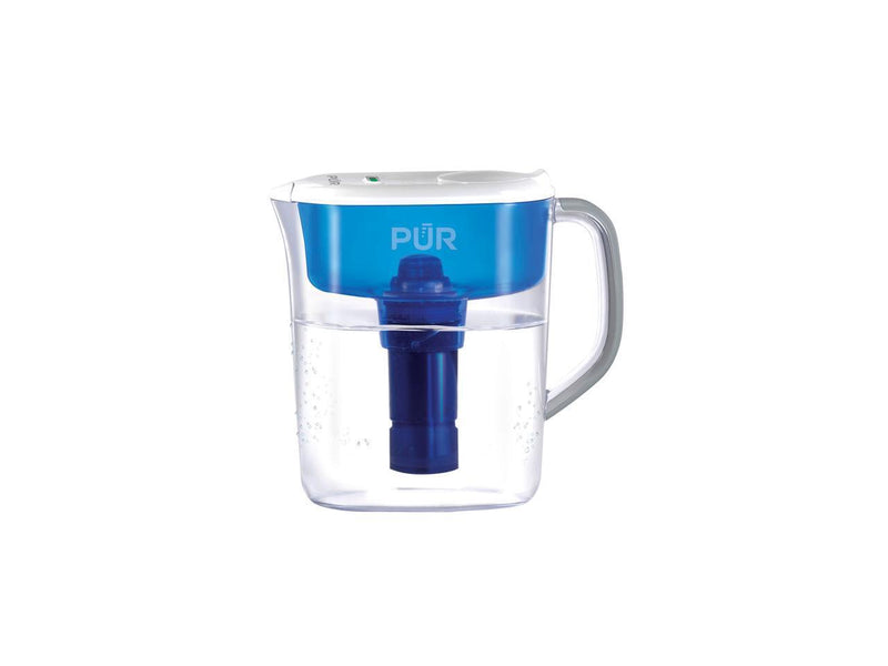 PUR Ultimate Filtration Water Filter Pitcher, 7 Cup, Clear/Blue