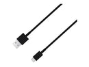 4XEM 4XMUSBCBLBK Black Micro USB To USB Data/Charge Cable For