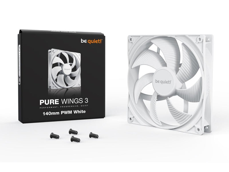 PURE WINGS 3 | 140mm Quiet PWM Case Fan | White | High top-end Speed with Low