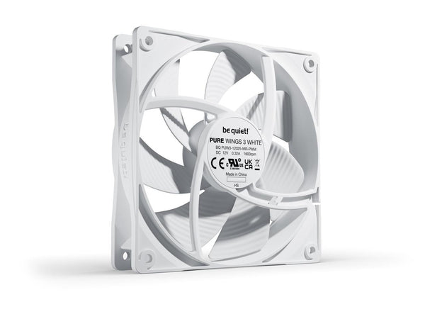 PURE WINGS 3 | 120mm Quiet Case Fan | White | High top-end Speed | Low Minimum