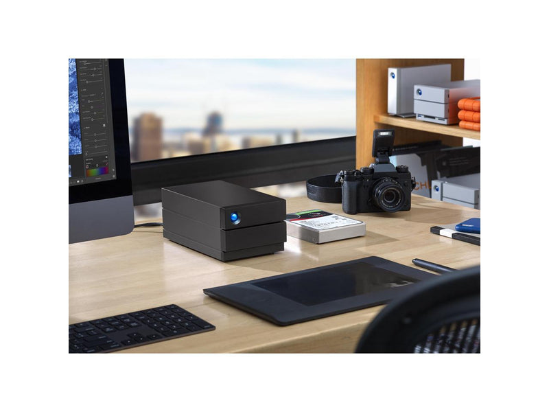 LaCie 2big RAID 8TB USB-C External Hard Drive STHJ8000800 Black