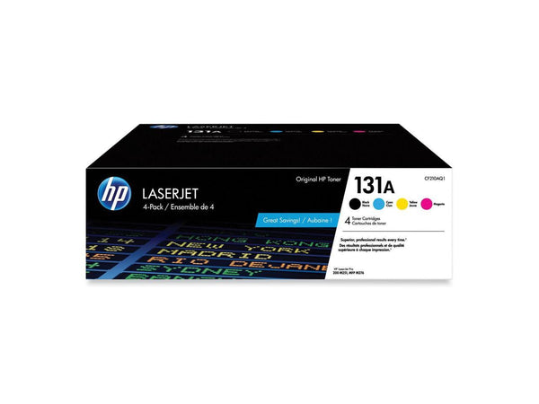 HP 131A 4-pack Black/Cyan/Magenta/Yellow Original LaserJet Toner Cartridges,