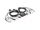 Tripp Lite 2-Port KVM Switch w/ HDMI USB Audio Cables Peripheral Sharing