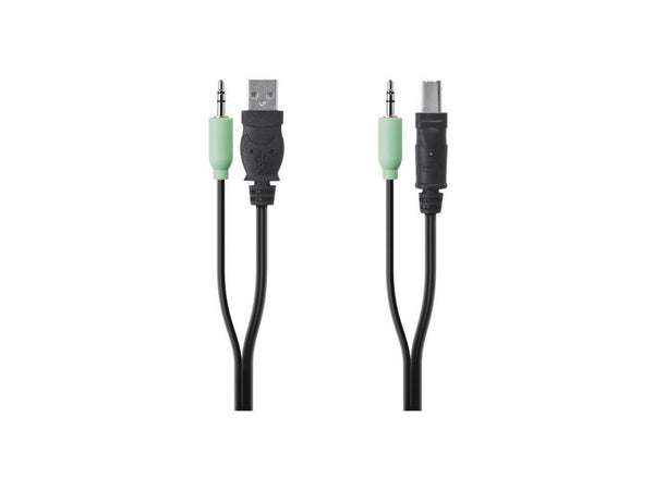 Belkin TAA USB/AUD SKVM CBL USB A/B 3.5mm Audio F1D9022B10T