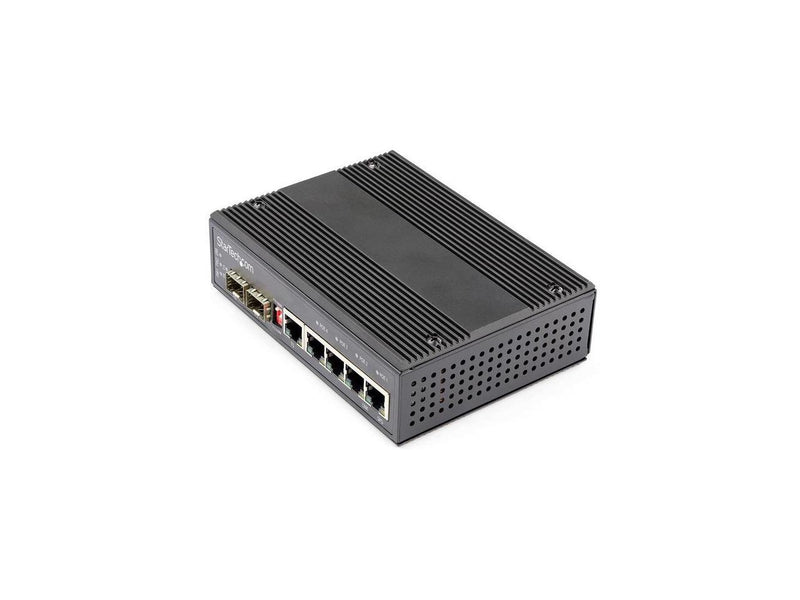 StarTech.com IES1G52UP12V Industrial 6 Port Gigabit Ethernet Switch - 4 PoE RJ45