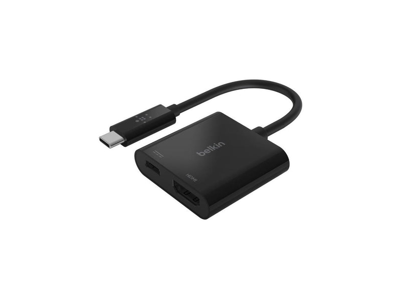 Belkin USB-C to HDMI Adapter W/ USB-C Charge Adapter, 4K UHD Video Passthrough,