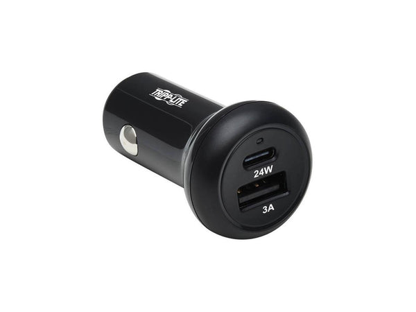 TRIPP LITE U280-C02-24W-1B USB CAR CHARGER DUAL-PORT 24W CHARGING USB C USB-A QC