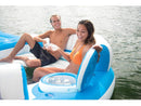 Intex 56299EP Inflatable Splash N Chill Lake Pool Island Raft Lounger, 7 adults