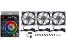 in win jupiter aj120 high air flow addressable rgb fan kit 120mm (triple pack)
