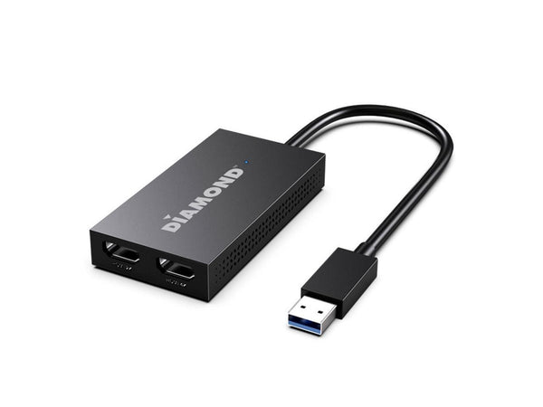 Diamond USB to Dual HDMI Graphics Adapter with Audio for Multiple Monitors