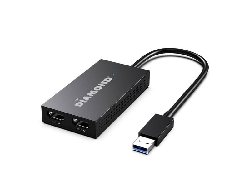 Diamond USB to Dual HDMI Graphics Adapter with Audio for Multiple Monitors