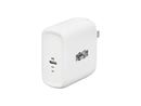 Tripp Lite Compact USB-C Wall Charger - GaN Technology, 65W PD Charging, White