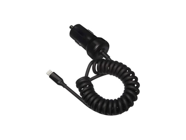 4XEM 8 Pin Lightning Car Charger Black for iPod/iPhone/iPad 4X8PINCHRGBK