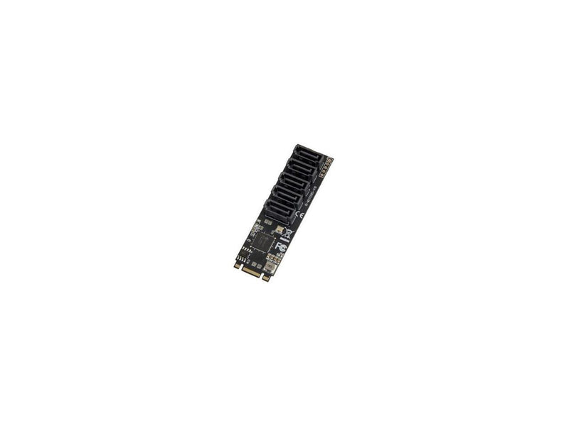 IO CREST Internal 5 Port Non-RAID SATA III 6GB/s M.2 B+M Key Adapter Card