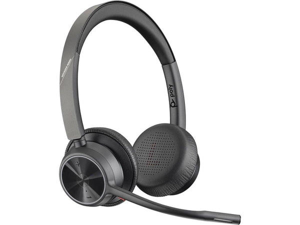 Poly - Voyager 4320 UC Wireless Headset (Plantronics) - Headphones with Boom Mic