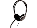 V7 HA212 Lightweight Stereo Headset with Microphone - Black & Grey
