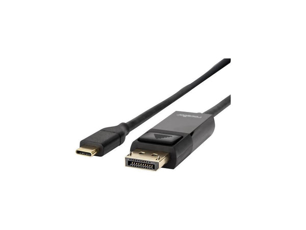 ROCSTOR 3FT USB-C TO DISPLAYPORT CABLE SUPPORTS 4K 60HZ-GOLD PLATED-BLACK