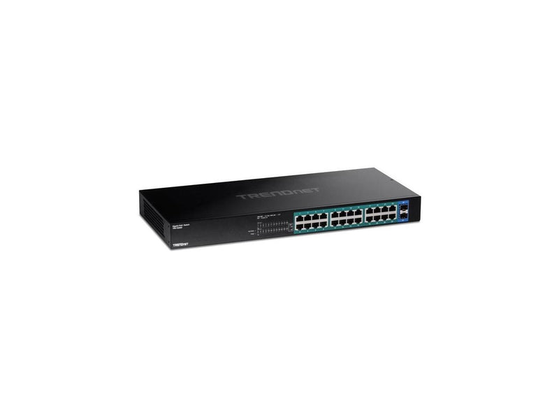 TRENDnet 26-Port Gigabit PoE+ Switch, 24 x 30W PoE+ Ports, 2 Gigabit SFP Slots,