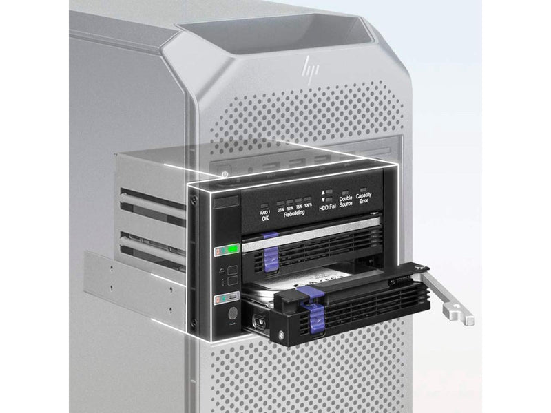 FatCage RAID MB901SPR-B Dual 2.5"/3.5" SATA Hard Drive/SSD Removable RAID 1
