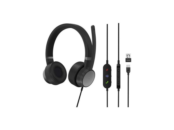 Lenovo 4XD1C99223 USB-C, USB-A Connector Circumaural Go Wired ANC Headset