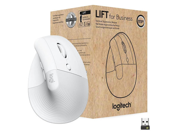 Logitech Off-white Lift for Business 910-006493 4 Buttons SmartWheel USB &