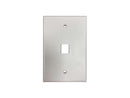 Tripp Lite Safe-IT Single-Gang Keystone Wall Plate Antibacterial Ivory Matte