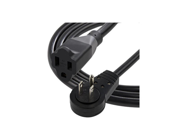 StarTech 2m Rotating Flat Plug Extension Cord 5-15P to 5-15R Black RTPAC1016