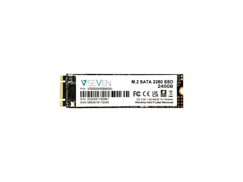 V7 V7SSD240GBM2SU 240 GB Solid State Drive M.2 Internal SATA SATA/600 TAA