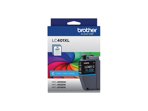 Brother LC401 Cyan High Yield Ink Cartridge Prints Up to 500 Pages (LC401XLCS)