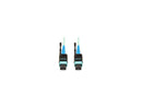 Tripp Lite 2 Meter MTP / MPO Patch Cable, 24 Fiber, 100GbE Aqua OM3 Plenum