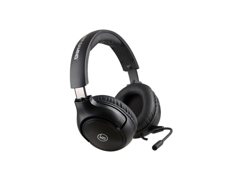 iogear kaliber gaming headset, 50mm max bass drivers, 4-way swiveling noise