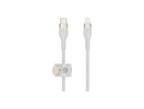 Belkin USB-C  CAA011BT2MWH Cable with Lightning Connector 2M, WHITE