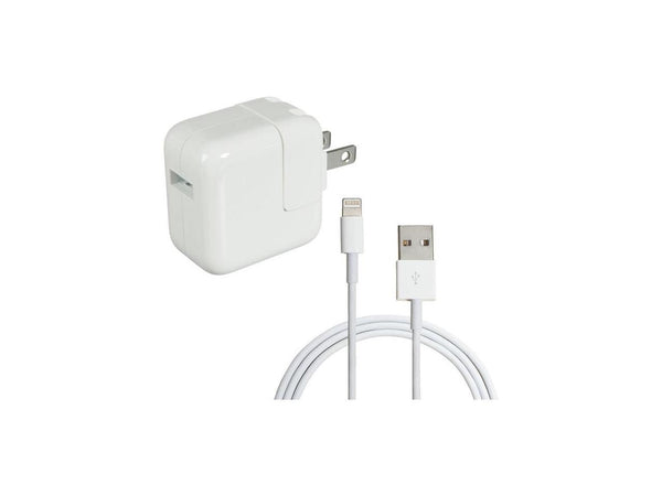 4XEM 4XIPADKIT10 White iPad Kit with 12W Charger and 10FT USB 2.0 to 8 Pin Cable