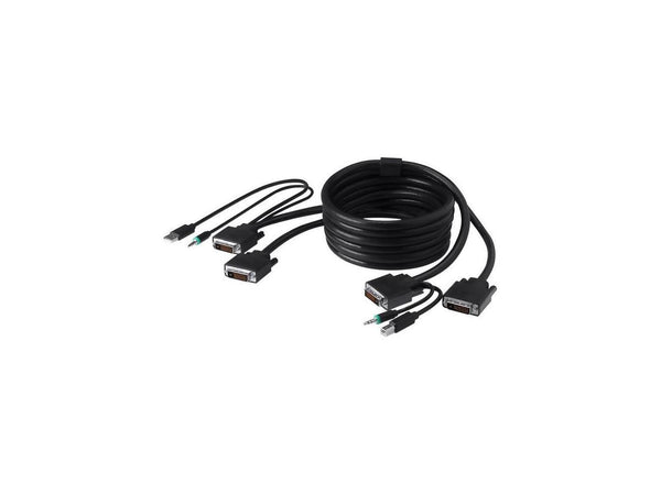 Belkin Dual DVI-D + USB A/B + Audio Combo Cable 10' F1D9014B10T