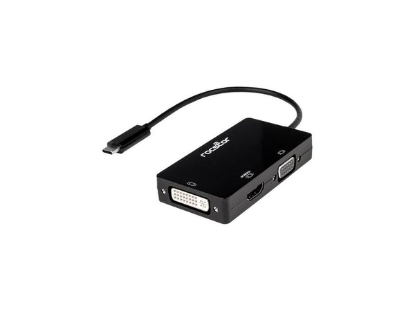 Rocstor Premium USB-C Multiport Video Adapter 3-in-1 Y10A250A1