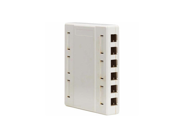 Tripp Lite by Eaton Surface-Mount Box for Keystone Jacks 12 Ports White TAA
